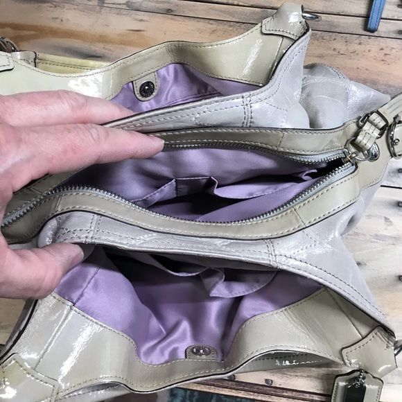 Coach Maggie Madison silver shimmer purse. - Picture 4 of 16